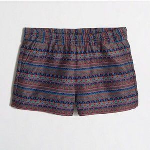 J.Crew Factory Women's Aztec Jacquard Boardwalk Shorts Size Pull On C4894